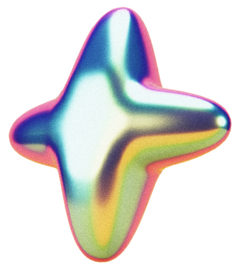 Holographic Chrome Decorative Star